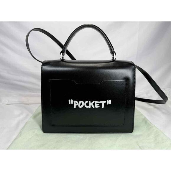 Off White Jitney 1.4 Top Handle Black "Insert Money Here" SPB-TS 346775 - Picture 3 of 16